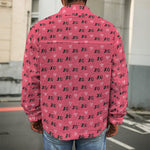 Valentine's Day XOXO Pattern Print Men's Shirt Jacket