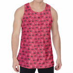 Valentine's Day XOXO Pattern Print Men's Velvet Tank Top