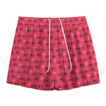 Valentine's Day XOXO Pattern Print Mesh Shorts