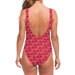 Valentine's Day XOXO Pattern Print One Piece Swimsuit