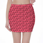 Valentine's Day XOXO Pattern Print Pencil Mini Skirt