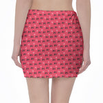 Valentine's Day XOXO Pattern Print Pencil Mini Skirt