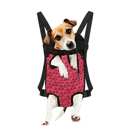 Valentine's Day XOXO Pattern Print Pet Carrier Backpack