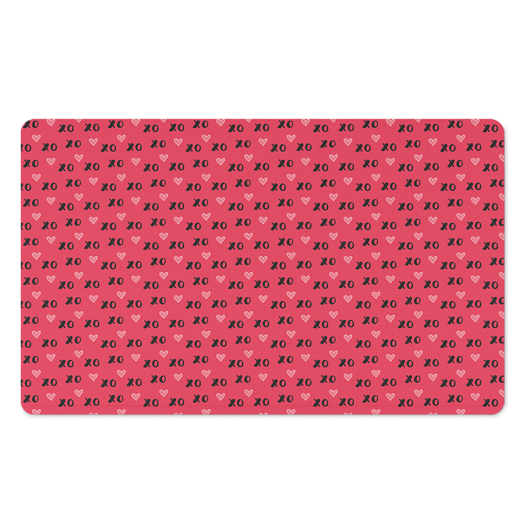 Valentine's Day XOXO Pattern Print Polyester Doormat
