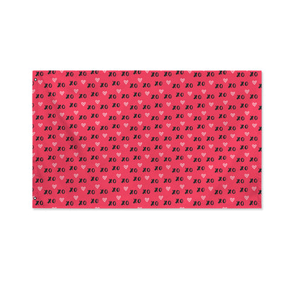 Valentine's Day XOXO Pattern Print Polyester Flag