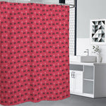 Valentine's Day XOXO Pattern Print Premium Shower Curtain