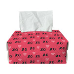 Valentine's Day XOXO Pattern Print Rectangle Tissue Box Cover