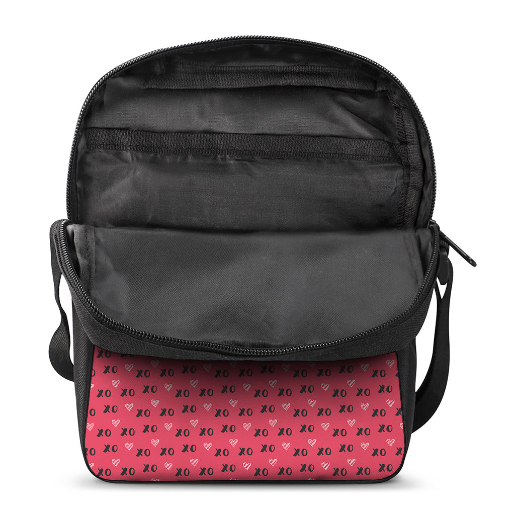 Valentine's Day XOXO Pattern Print Rectangular Crossbody Bag