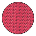 Valentine's Day XOXO Pattern Print Round Floor Mat