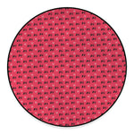 Valentine's Day XOXO Pattern Print Round Floor Mat