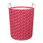 Valentine's Day XOXO Pattern Print Round Laundry Basket