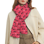 Valentine's Day XOXO Pattern Print Scarf