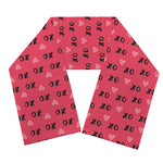 Valentine's Day XOXO Pattern Print Scarf