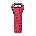 Valentine's Day XOXO Pattern Print Single Neoprene Wine Tote