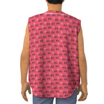 Valentine's Day XOXO Pattern Print Sleeveless Baseball Jersey