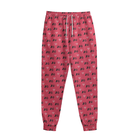 Valentine's Day XOXO Pattern Print Sweatpants