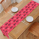 Valentine's Day XOXO Pattern Print Table Runner
