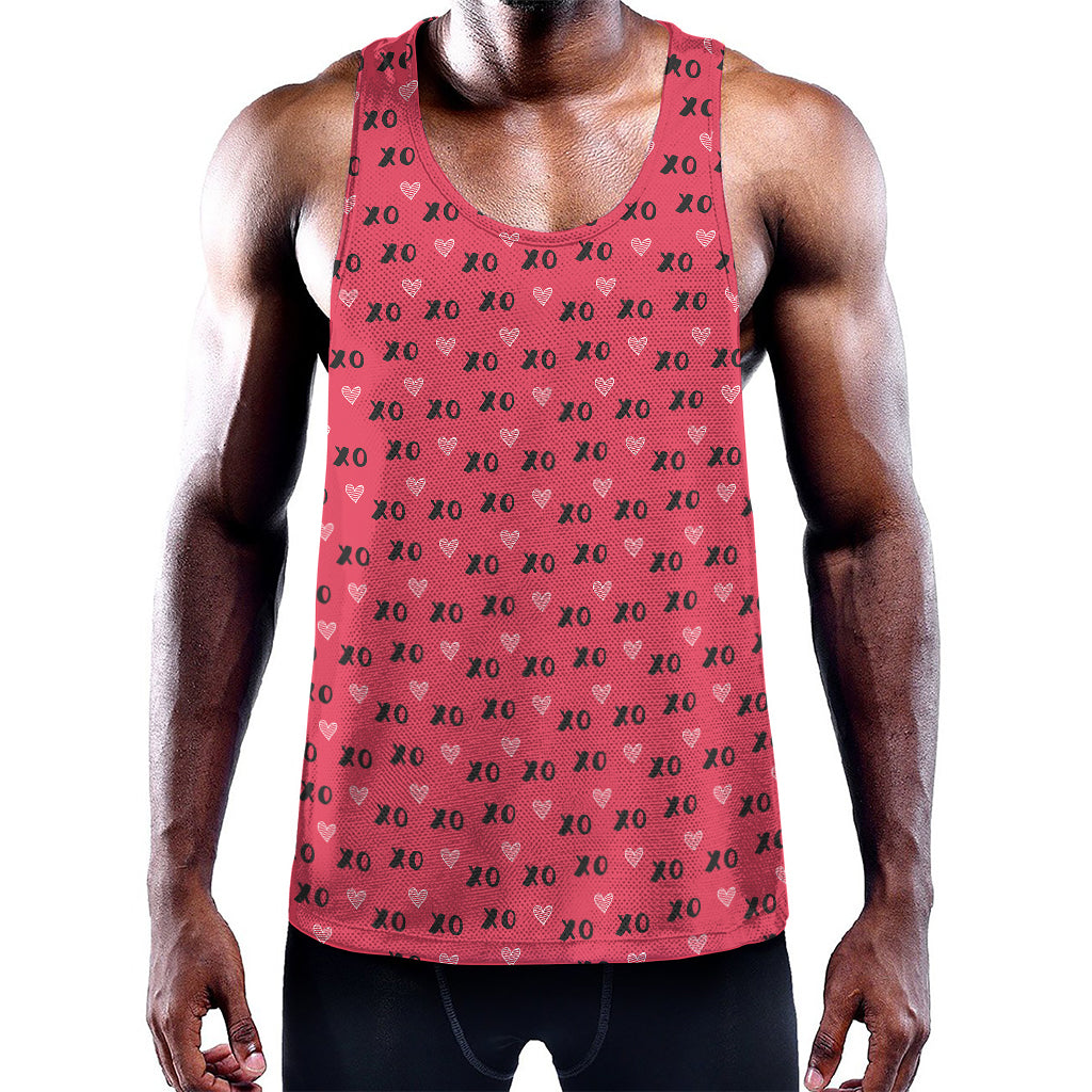 Valentine's Day XOXO Pattern Print Training Tank Top