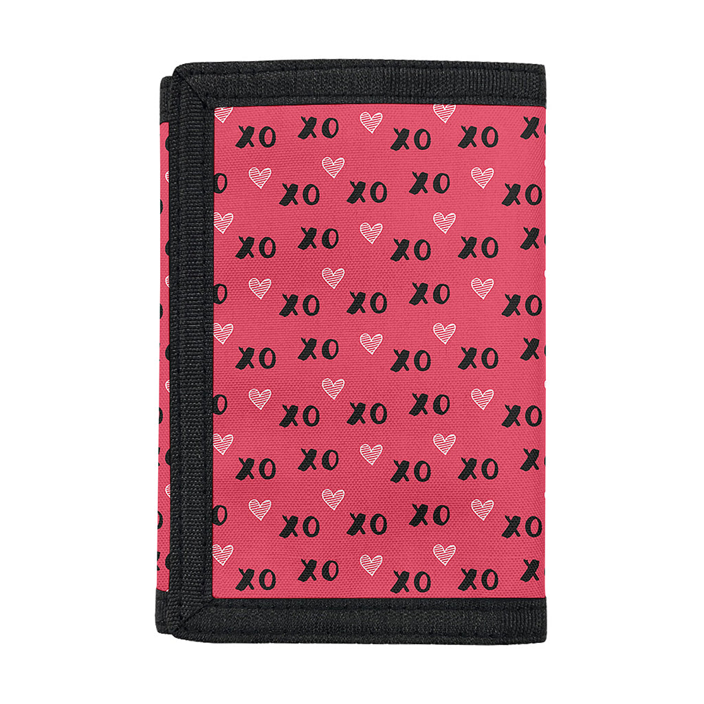 Valentine's Day XOXO Pattern Print Trifold Wallet