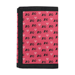 Valentine's Day XOXO Pattern Print Trifold Wallet