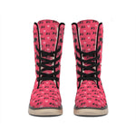 Valentine's Day XOXO Pattern Print Winter Boots