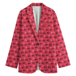 Valentine's Day XOXO Pattern Print Women's Cotton Blazer