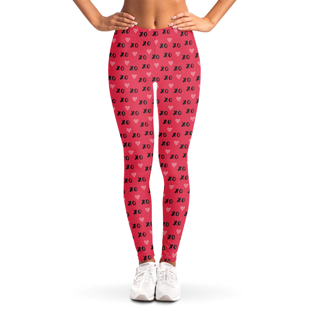 Valentine's Day XOXO Pattern Print Women's Leggings