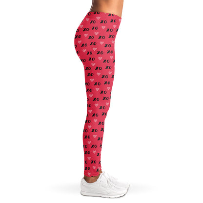 Valentine's Day XOXO Pattern Print Women's Leggings