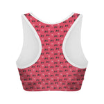 Valentine's Day XOXO Pattern Print Women's Sports Bra