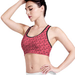 Valentine's Day XOXO Pattern Print Women's Sports Bra