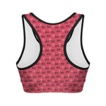 Valentine's Day XOXO Pattern Print Women's Sports Bra