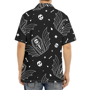 Vampire Coffin Pattern Print Aloha Shirt