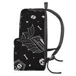 Vampire Coffin Pattern Print Backpack