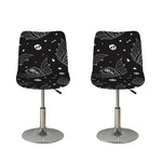 Vampire Coffin Pattern Print Bar Stool Covers