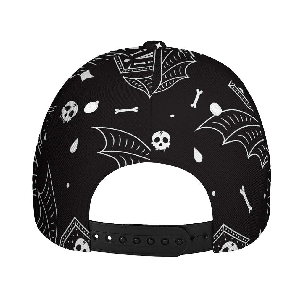 Vampire Coffin Pattern Print Baseball Cap