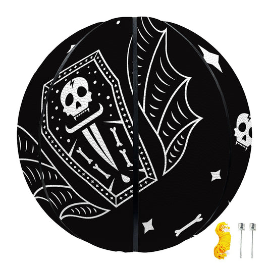 Vampire Coffin Pattern Print Basketball