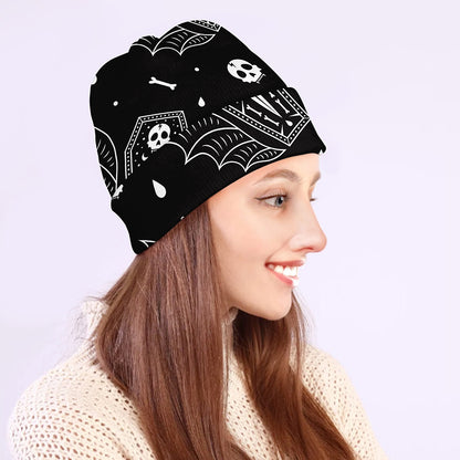 Vampire Coffin Pattern Print Beanie