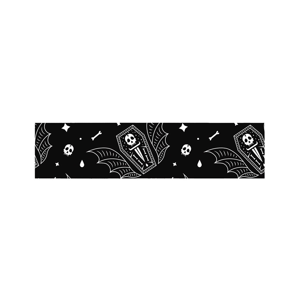 Vampire Coffin Pattern Print Bed Runner