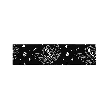 Vampire Coffin Pattern Print Bed Runner