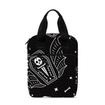 Vampire Coffin Pattern Print Bible Tote Bag