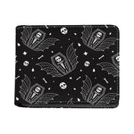 Vampire Coffin Pattern Print Bifold Wallet