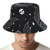 Vampire Coffin Pattern Print Bucket Hat