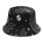 Vampire Coffin Pattern Print Bucket Hat