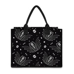 Vampire Coffin Pattern Print Canvas Tote Bag