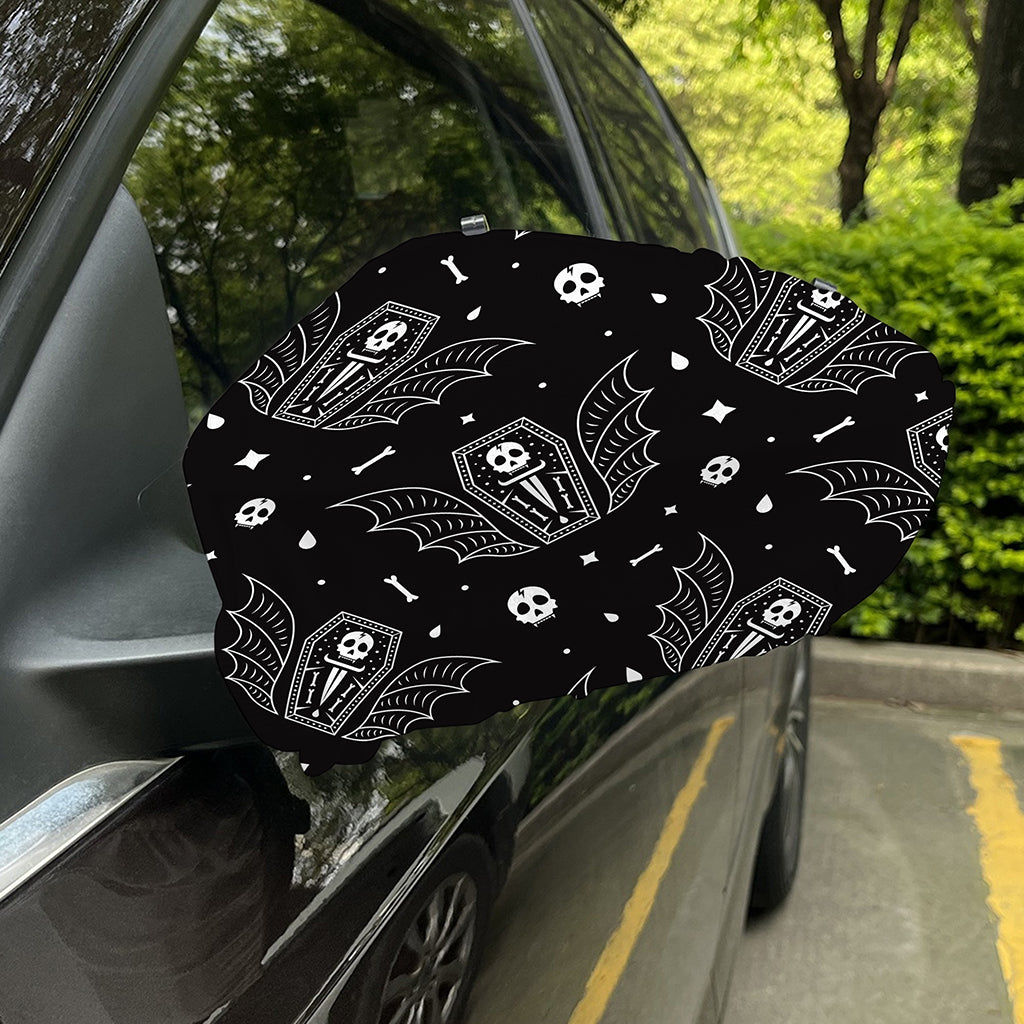 Vampire Coffin Pattern Print Car Side Mirror Covers