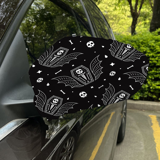 Vampire Coffin Pattern Print Car Side Mirror Covers