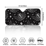Vampire Coffin Pattern Print Car Windshield Sun Shade