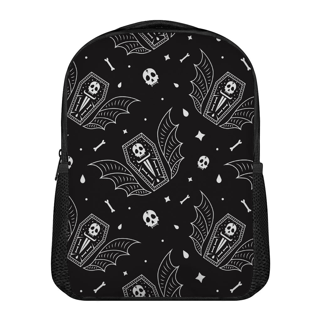 Vampire Coffin Pattern Print Casual Backpack