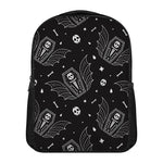 Vampire Coffin Pattern Print Casual Backpack