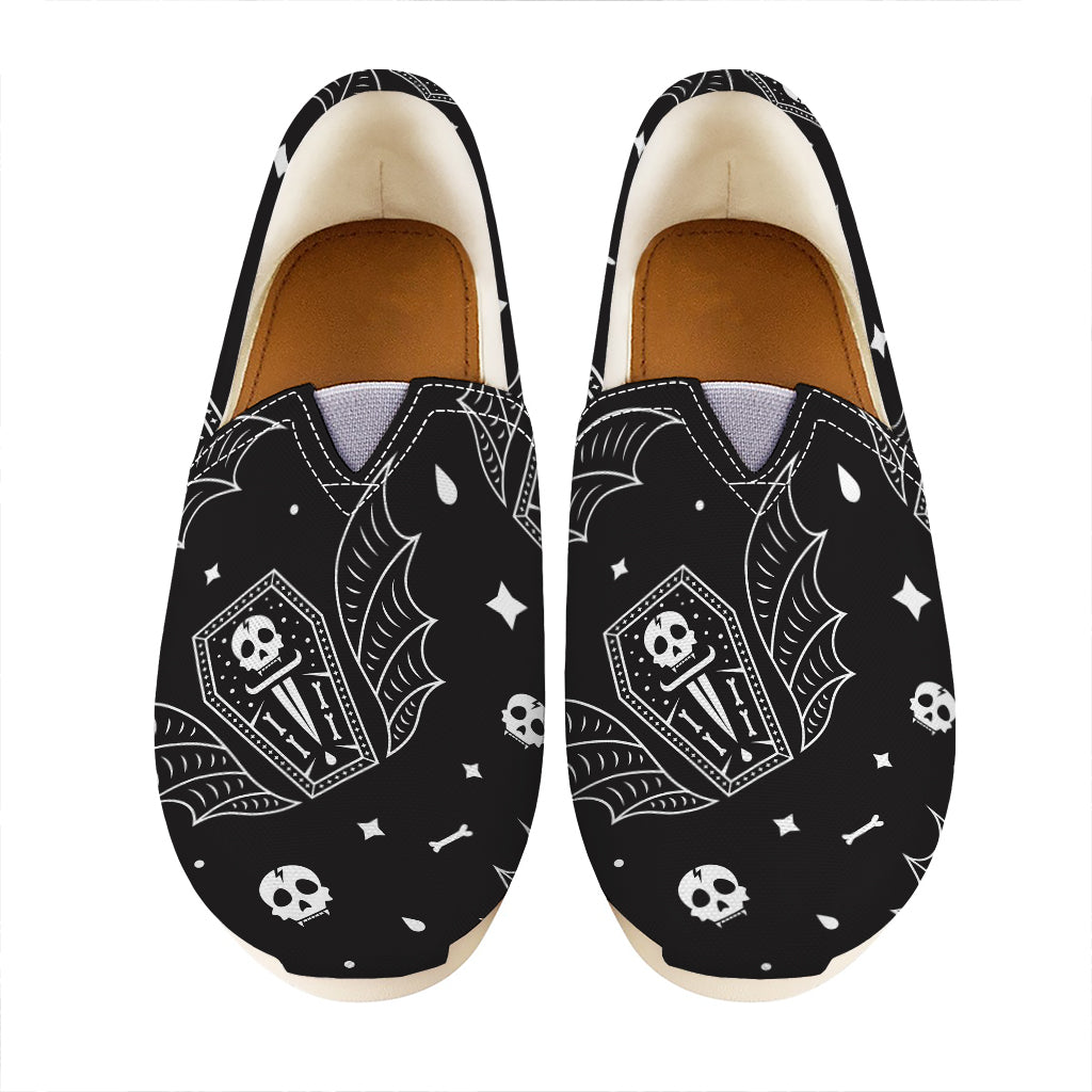 Vampire Coffin Pattern Print Casual Shoes